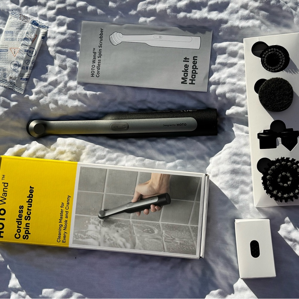 HOTO Cordless Spin Scrubber with Attachments - Picture 2 of 3